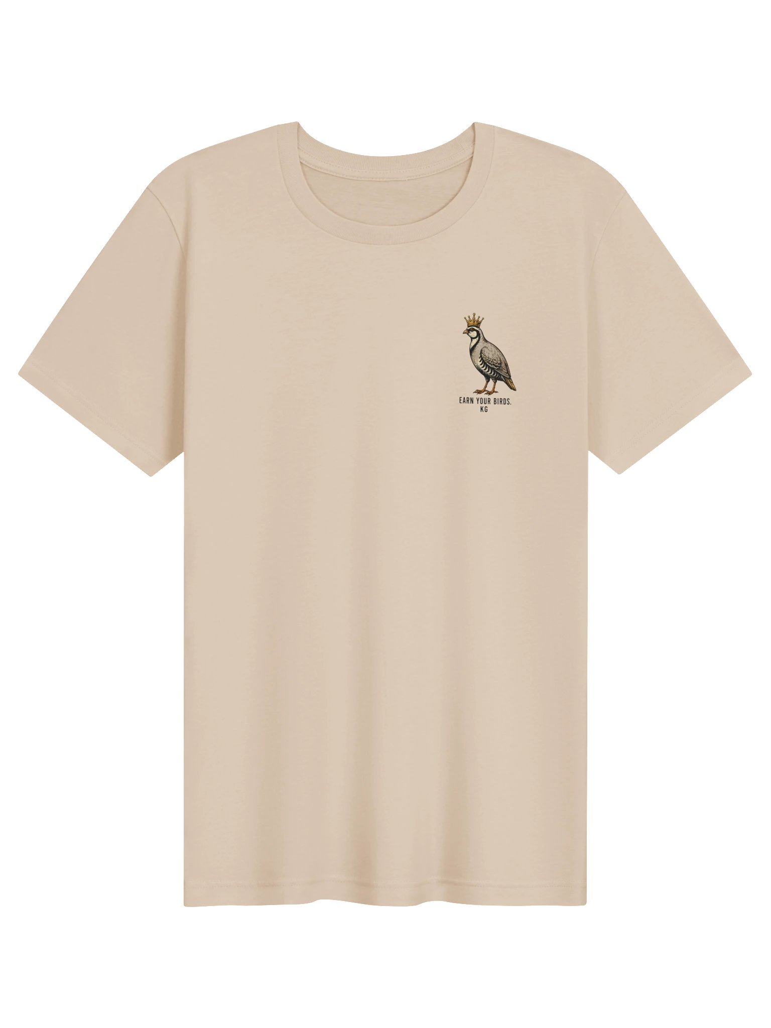 Soft Cream Known Ground Men’s Long Live the King T-shirt shown from the front